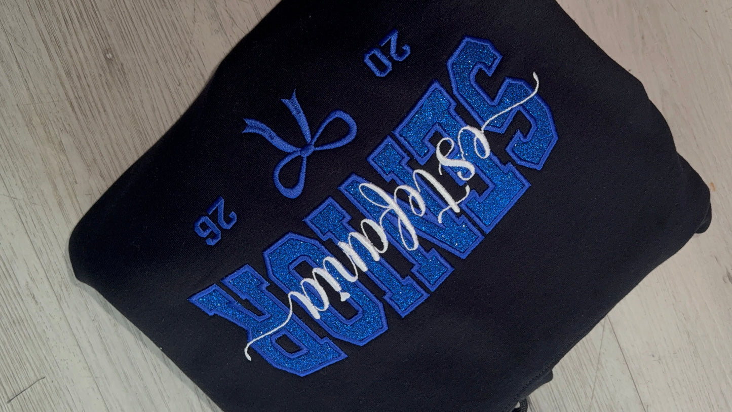 Senior Glitter Embroidered