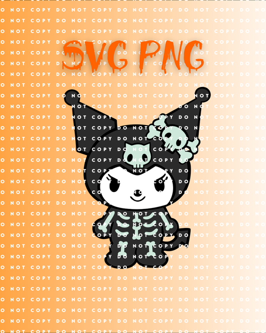 Kuromi Skeleton Halloween  SVG