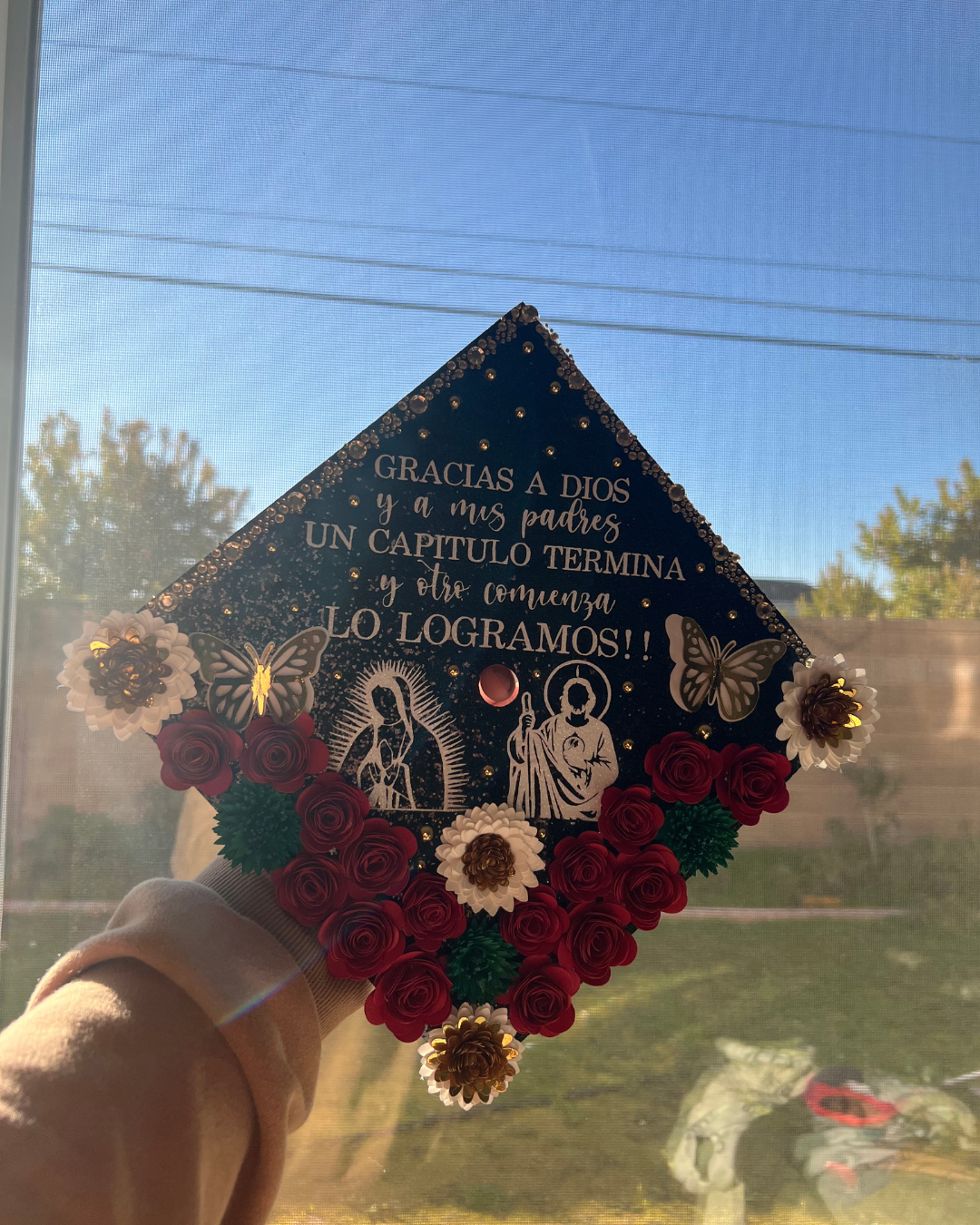 Virgencita y San Judas Grad Cap Topper