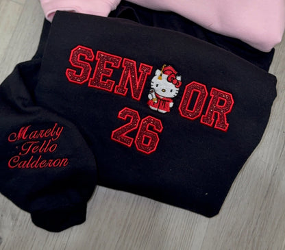 Senior Kitty Embroidered