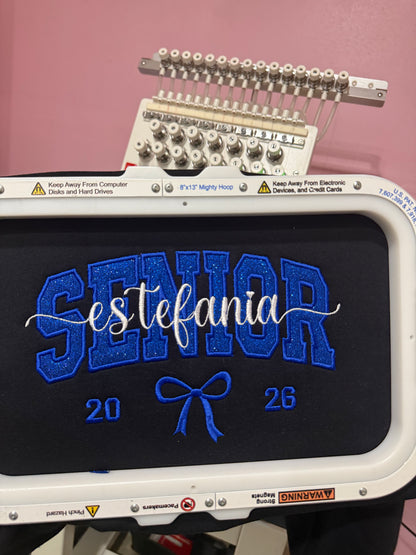 Senior Glitter Embroidered