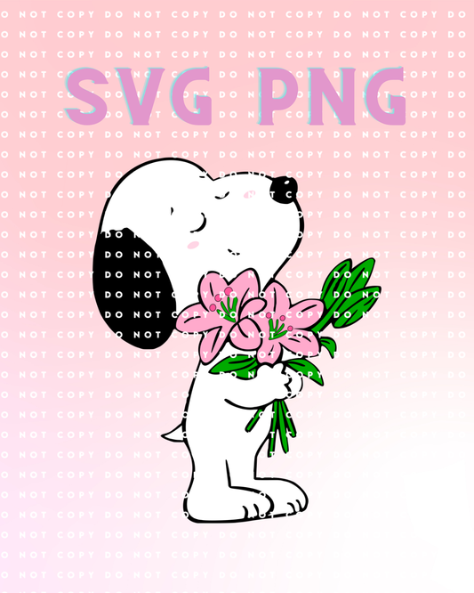 Snoopy Lily SVG