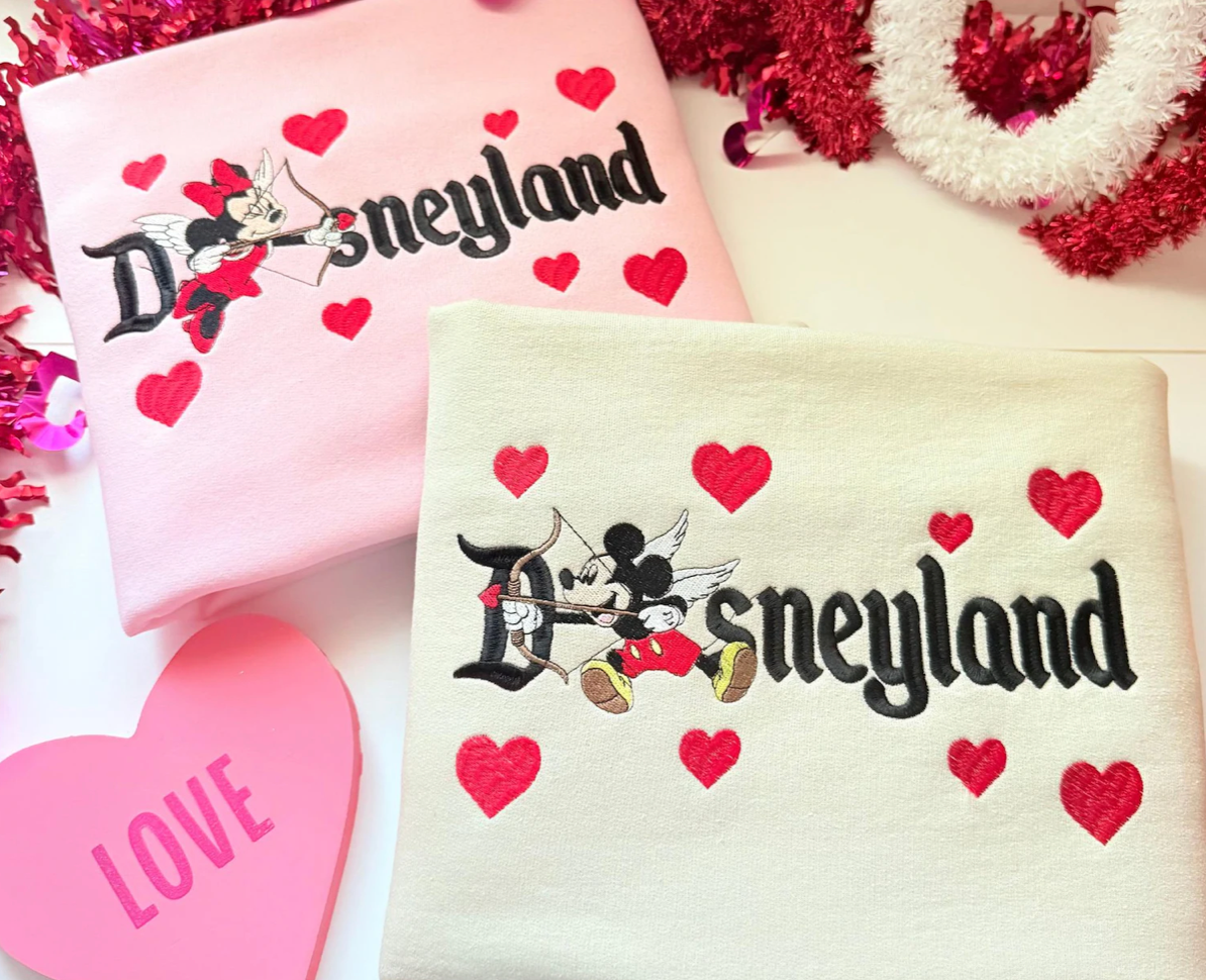 Mickey Mouse Cupid Embroidered